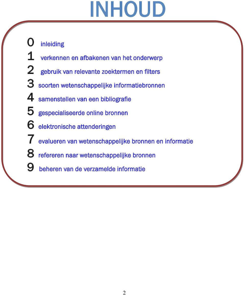 gespecialiseerde online bronnen 6 elektronische attenderingen 7 evalueren van wetenschappelijke