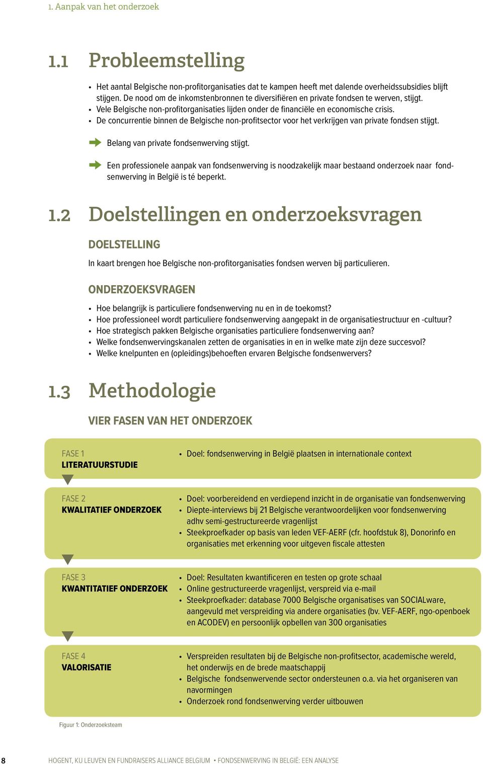 De concurrentie binnen de Belgische non-profitsector voor het verkrijgen van private fondsen stijgt. Belang van private fondsenwerving stijgt.