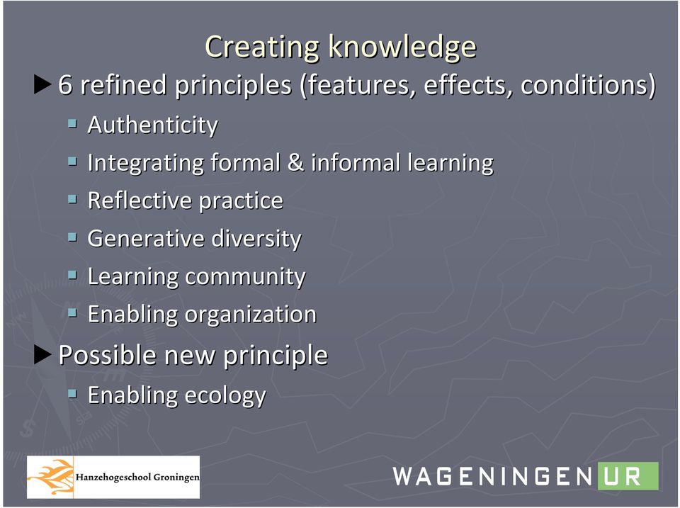 learning Reflective practice Generative diversity Learning