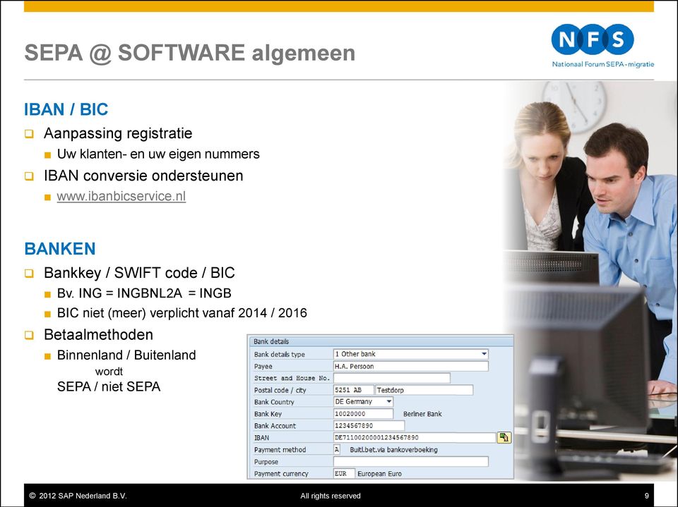 nl BANKEN Bankkey / SWIFT code / BIC Bv.