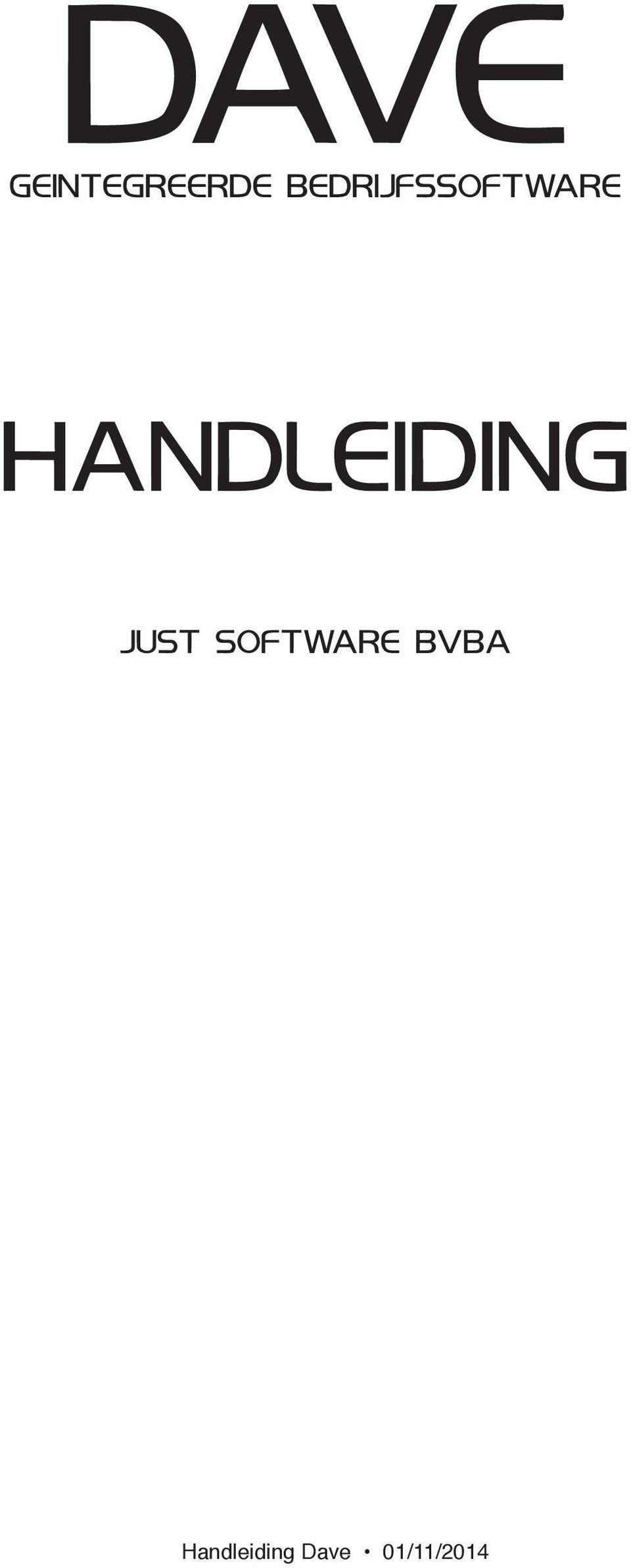 HANDLEIDING JUST