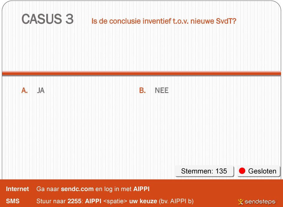 NEE Stemmen: 135 Internet Ga naar sendc.