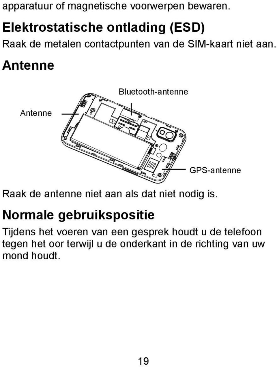 Antenne Antenne Bluetooth-antenne Raak de antenne niet aan als dat niet nodig is.