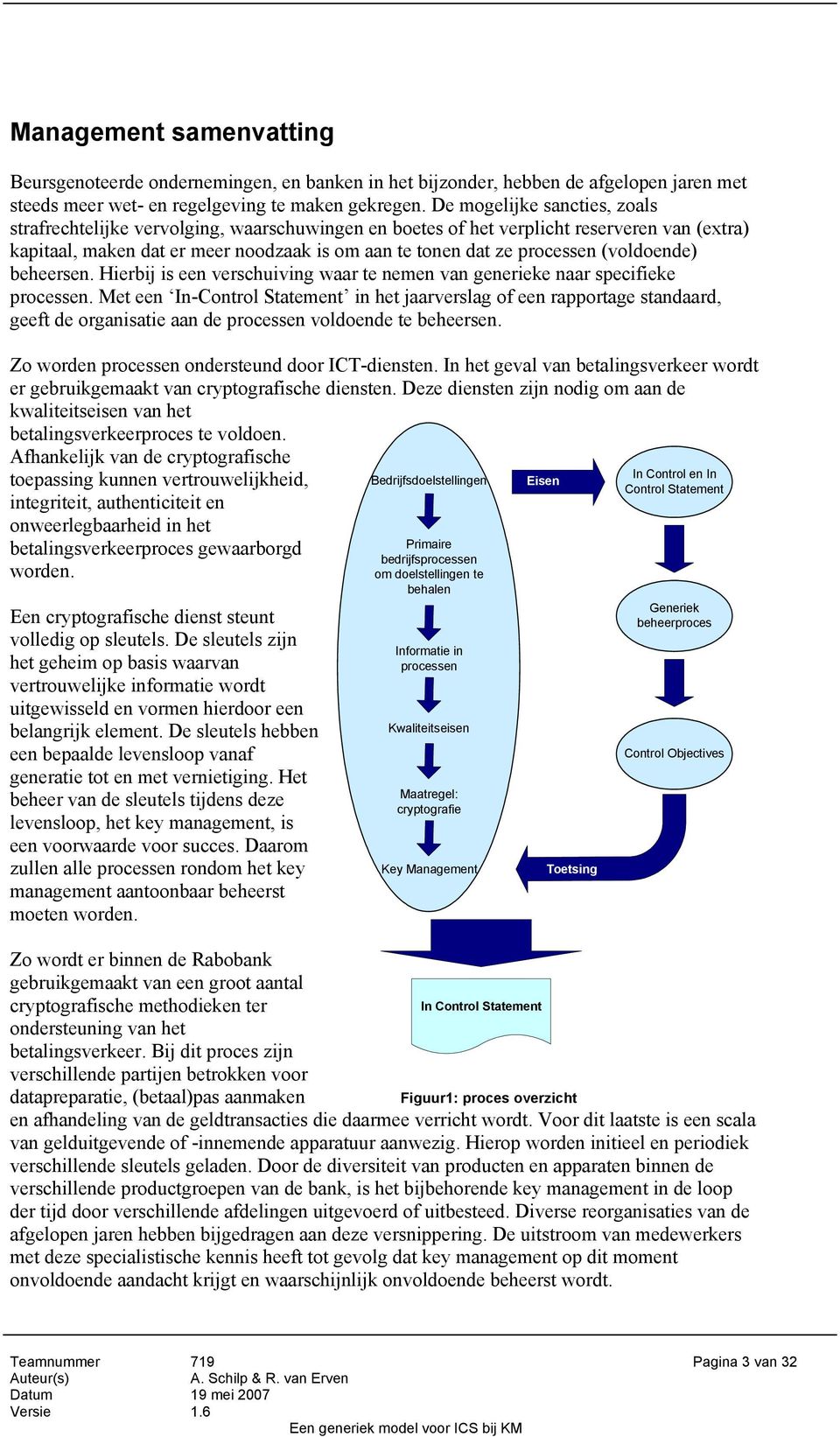 (voldoende) beheersen. Hierbij is een verschuiving waar te nemen van generieke naar specifieke processen.