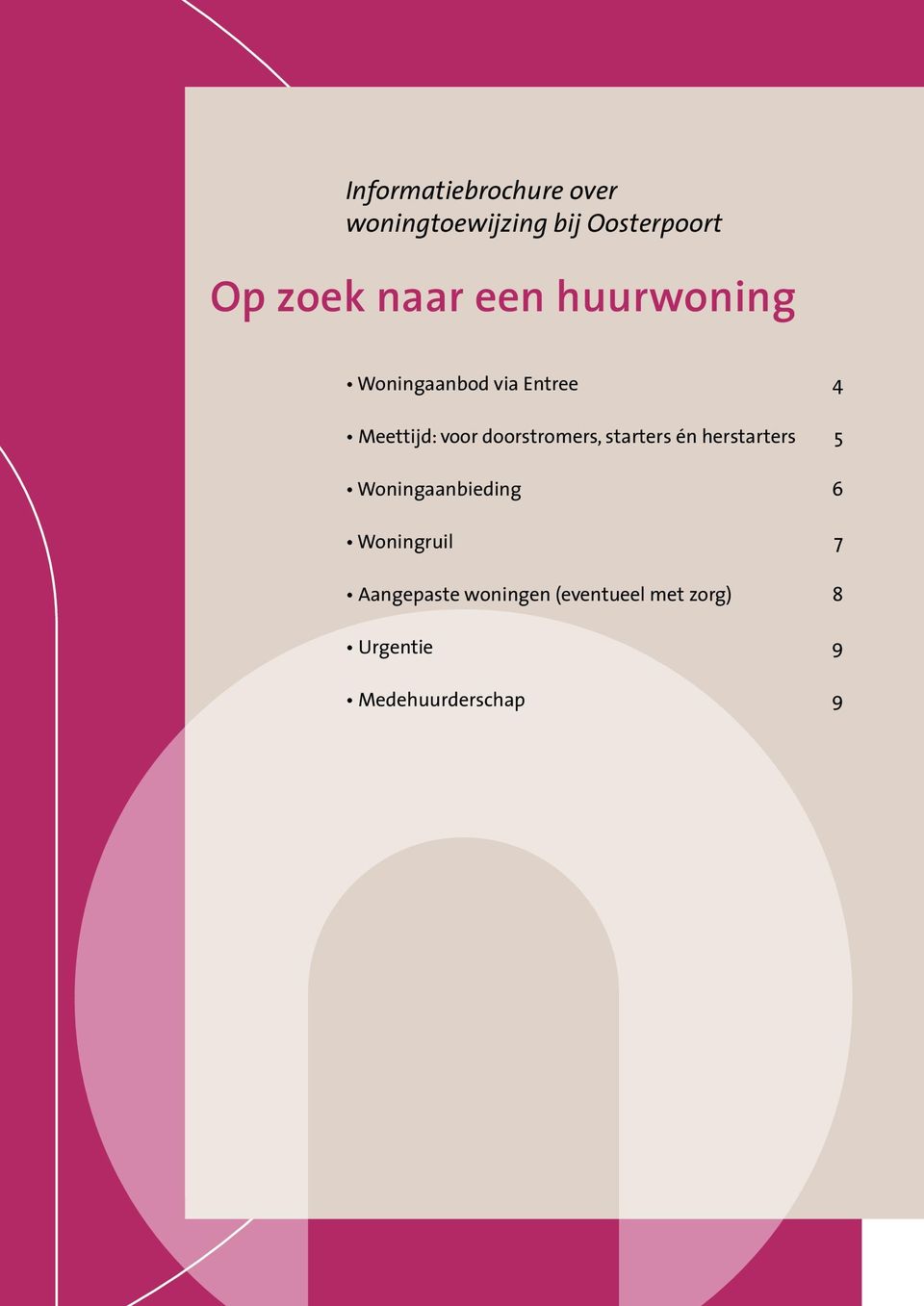 doorstromers, starters én herstarters 5 Woningaanbieding 6