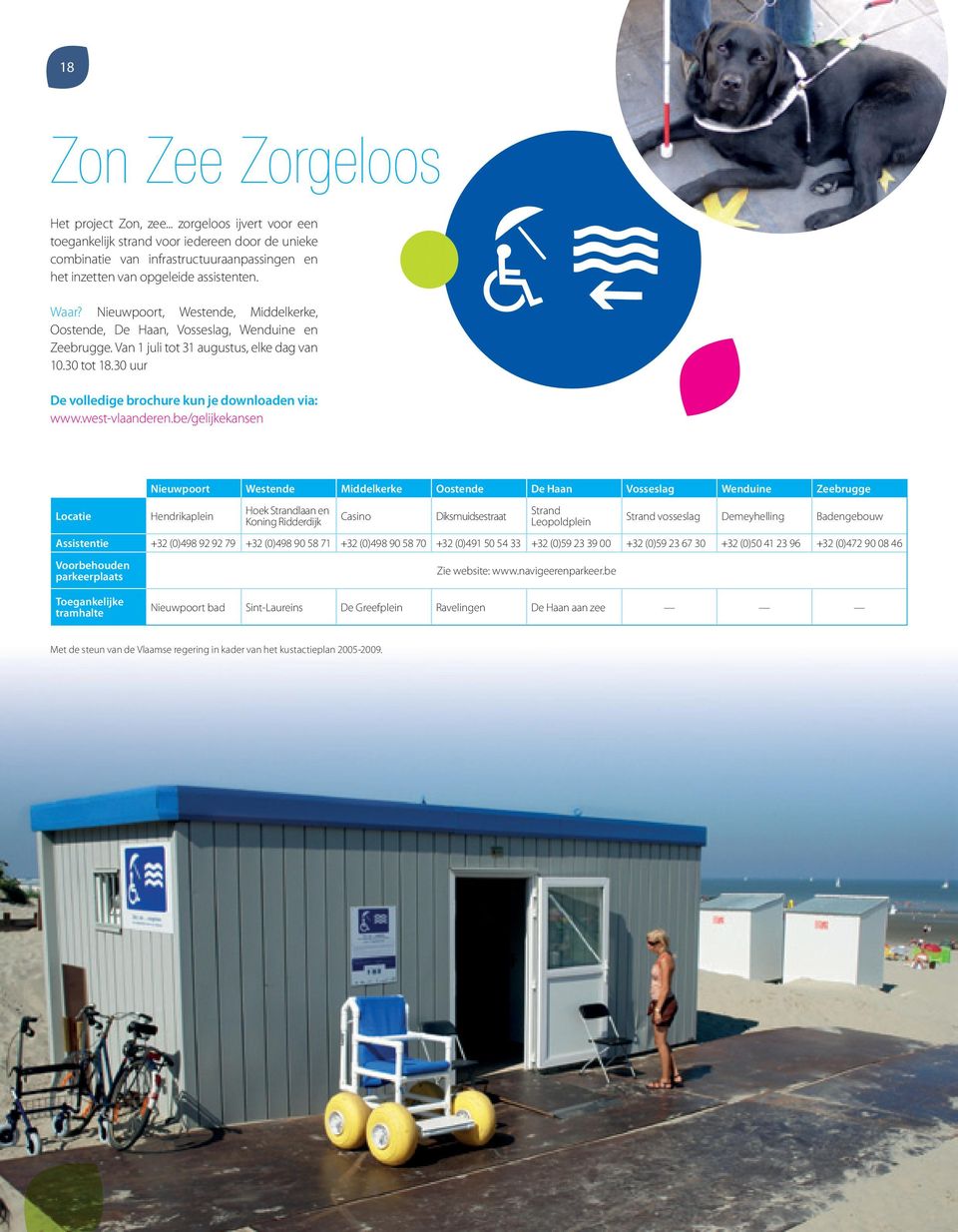 Nieuwpoort, Westende, Middelkerke, Oostende, De Haan, Vosseslag, Wenduine en Zeebrugge. Van 1 juli tot 31 augustus, elke dag van 10.30 tot 18.30 uur De volledige brochure kun je downloaden via: www.