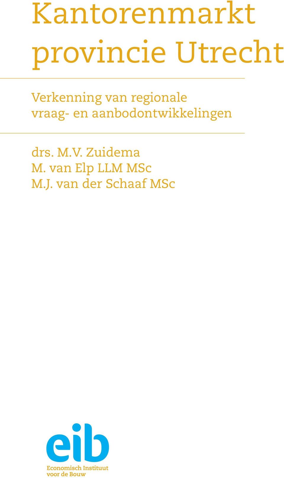 aanbodontwikkelingen drs. M.V.