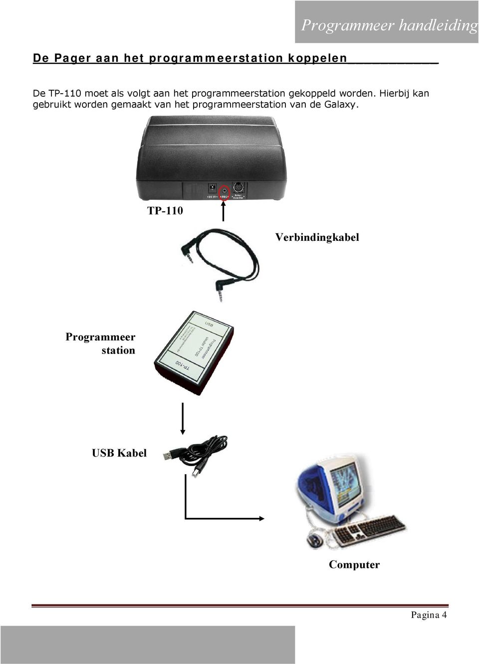 Hierbij kan gebruikt worden gemaakt van het programmeerstation