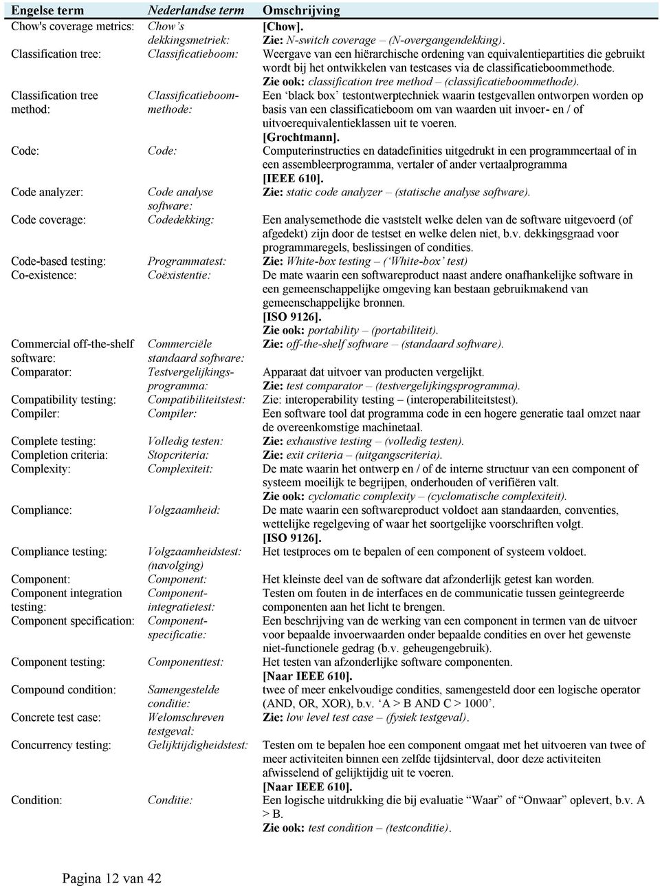 Zie ook: classification tree method (classificatieboommethode).