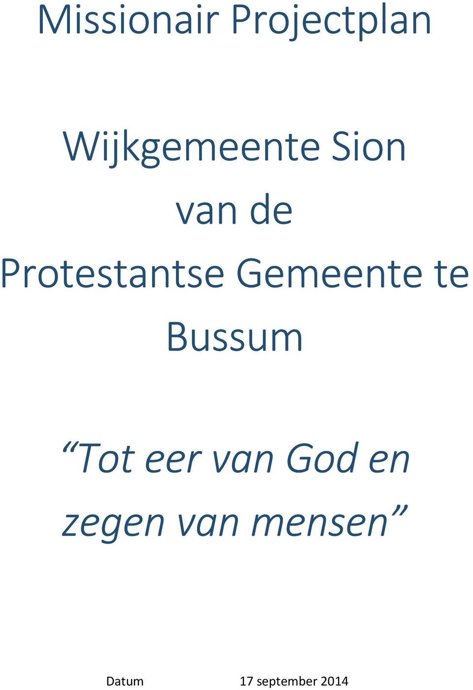 Protestantse Gemeente te Bussum
