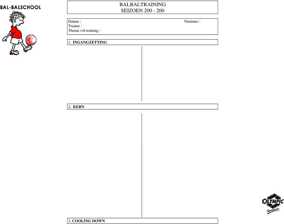 Trainer : Thema v/d training