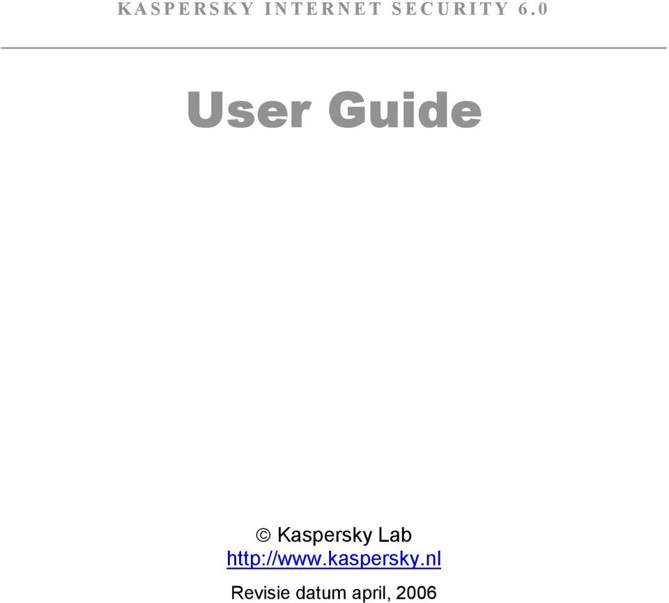 0 User Guide Kaspersky Lab
