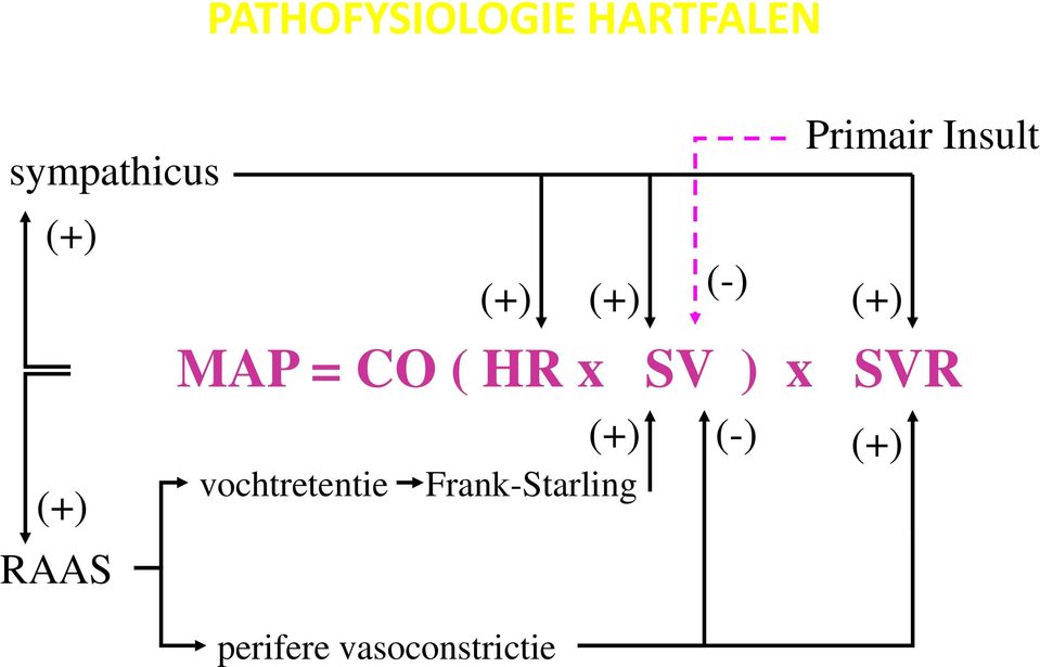 MAP = CO ( HR x SV ) x SVR vochtretentie