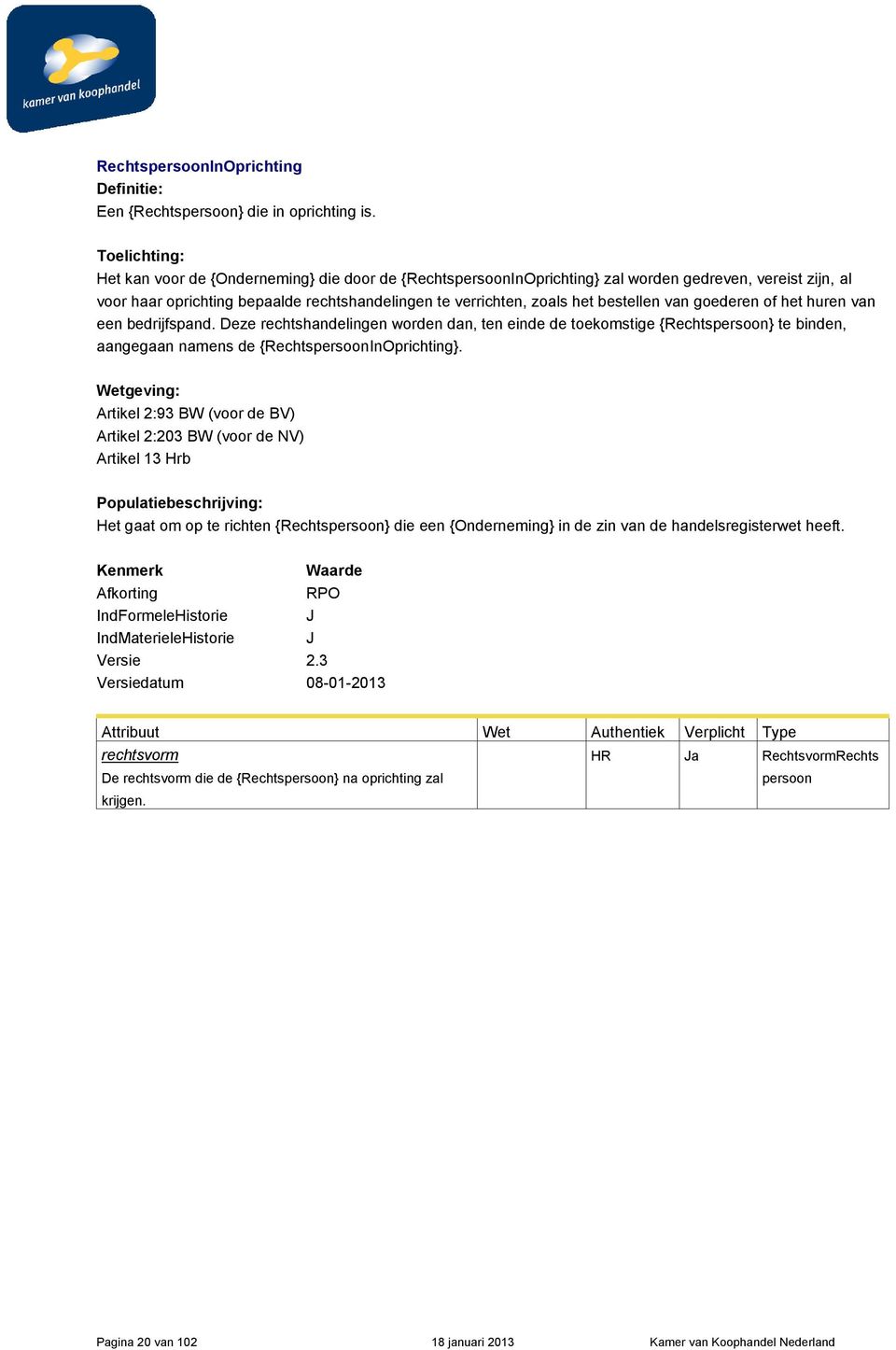 goederen of het huren van een bedrijfspand. Deze rechtshandelingen worden dan, ten einde de toekomstige {Rechtspersoon} te binden, aangegaan namens de {RechtspersoonInOprichting}.