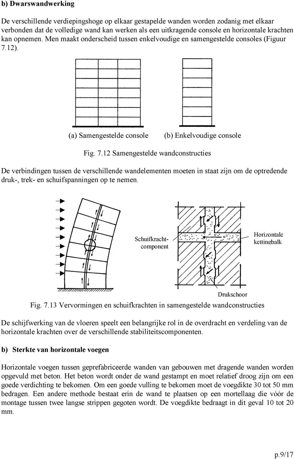 12). (a) Samengestelde console (b) Enkelvoudige console Fig. 7.