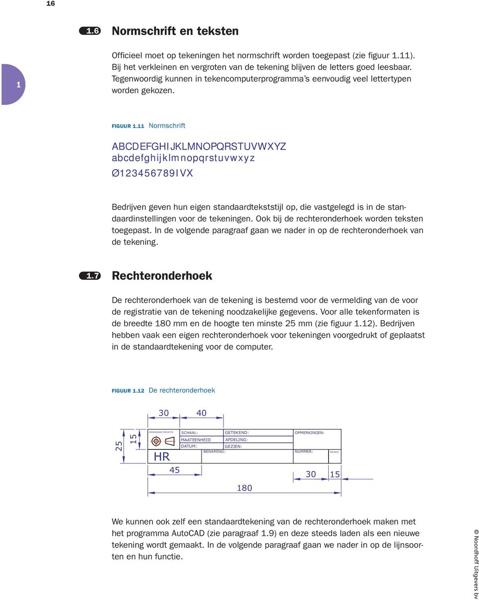 Normschrift ABCDEFGHIJKLMNOPQRSTUVWXYZ abcdefghijklmnopqrstuvwxyz Ø23456789IVX Bedrijven geven hun eigen standaardtekststijl op, die vastgelegd is in de standaardinstellingen voor de tekeningen.