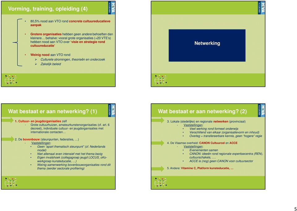 (1) 1. Cultuur- en jeugdorganisaties zelf - Grote cultuurhuizen, amateurkunstenorganisaties (cf. art. 6 decreet), individuele cultuur- en jeugdorganisaties met internationale contacten 2.