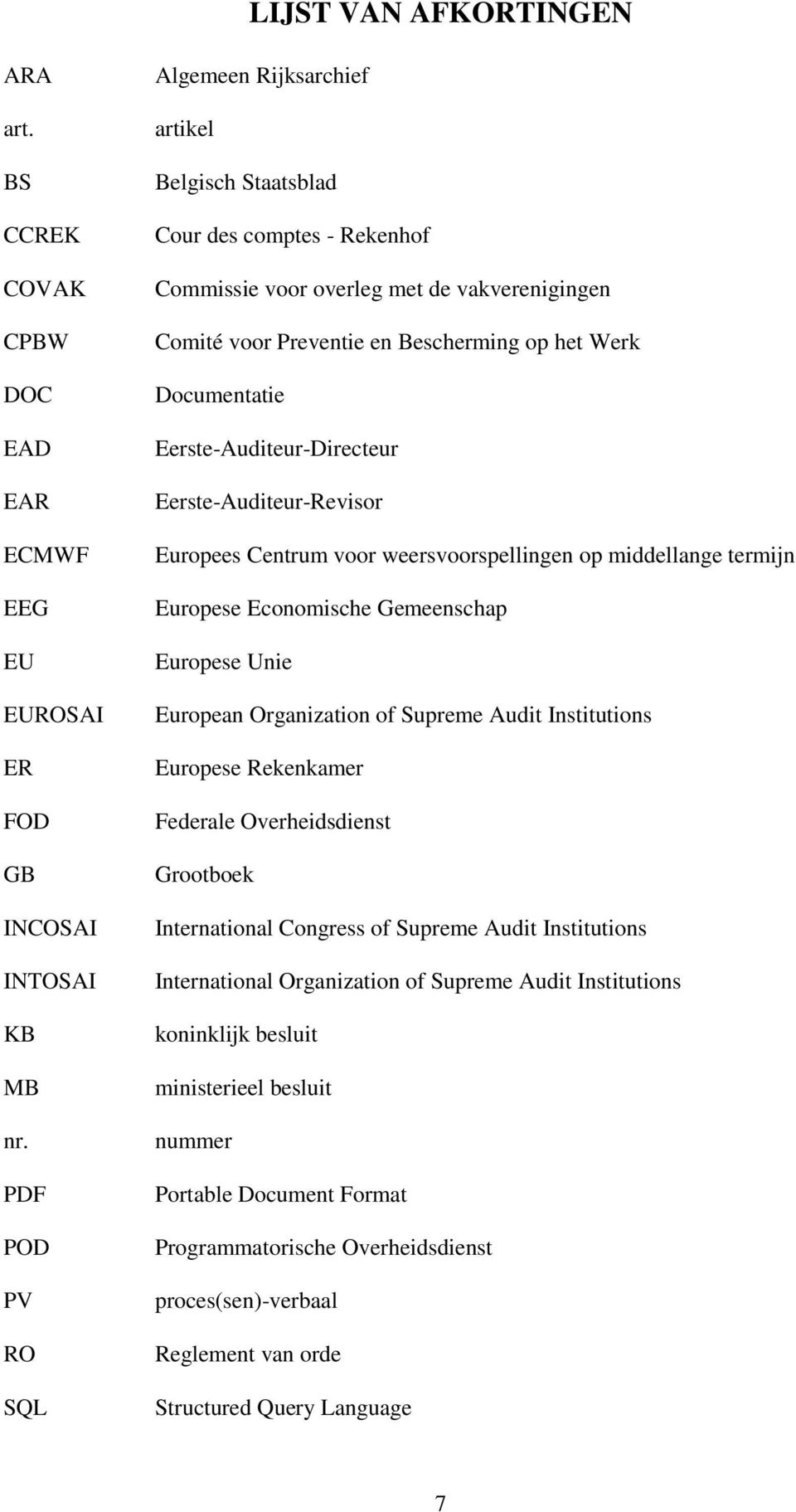 Documentatie Eerste-Auditeur-Directeur Eerste-Auditeur-Revisor Europees Centrum voor weersvoorspellingen op middellange termijn Europese Economische Gemeenschap Europese Unie European Organization of