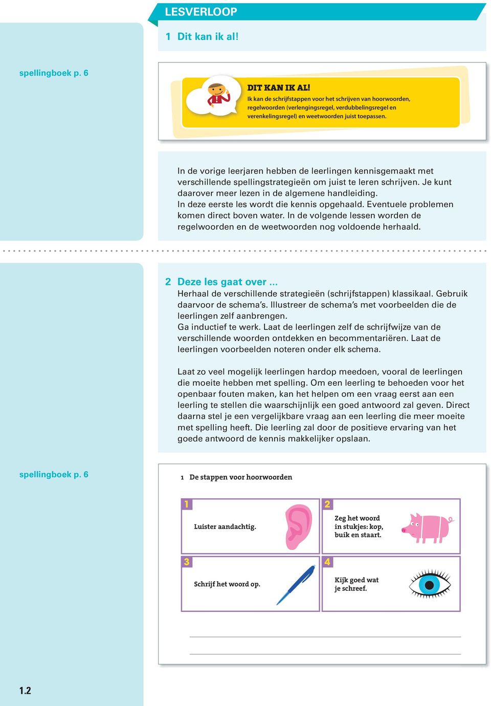 .. Hoorwoorden In de vorige leerjaren hebben de leerlingen kennisgemaakt met 1 De stappen voor hoorwoorden verschillende spellingstrategieën om juist te leren schrijven.