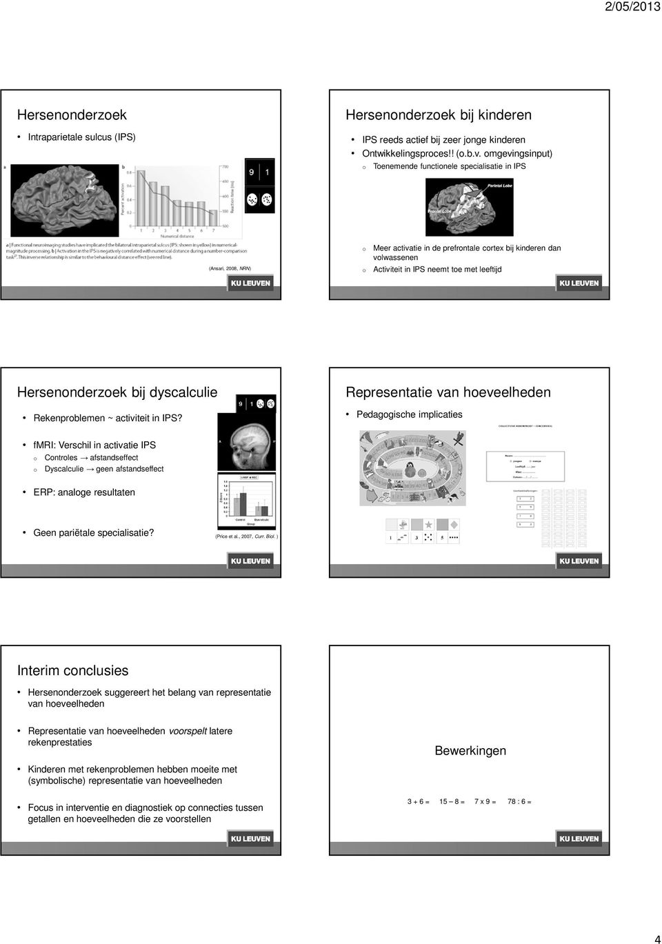 dyscalculie Rekenproblemen ~ activiteit in IPS?