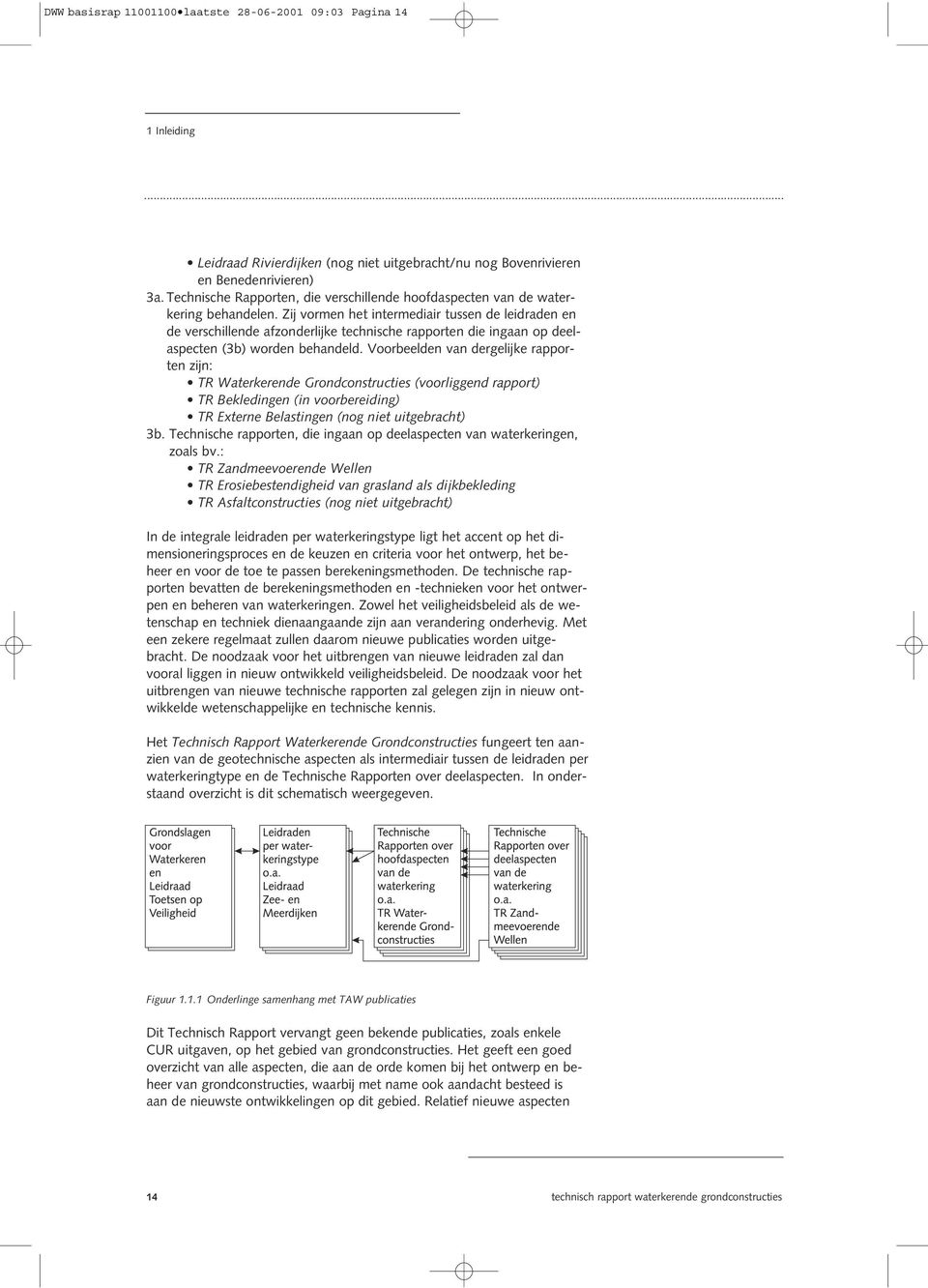 Zij vormen het intermediair tussen de leidraden en de verschillende afzonderlijke technische rapporten die ingaan op deelaspecten (3b) worden behandeld.