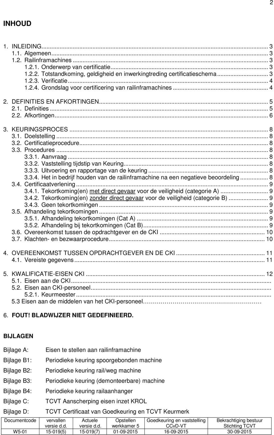 .. 8 3.3. Procedures... 8 3.3.1. Aanvraag... 8 3.3.2. Vaststelling tijdstip van Keuring... 8 3.3.3. Uitvoering en rapportage van de keuring... 8 3.3.4.