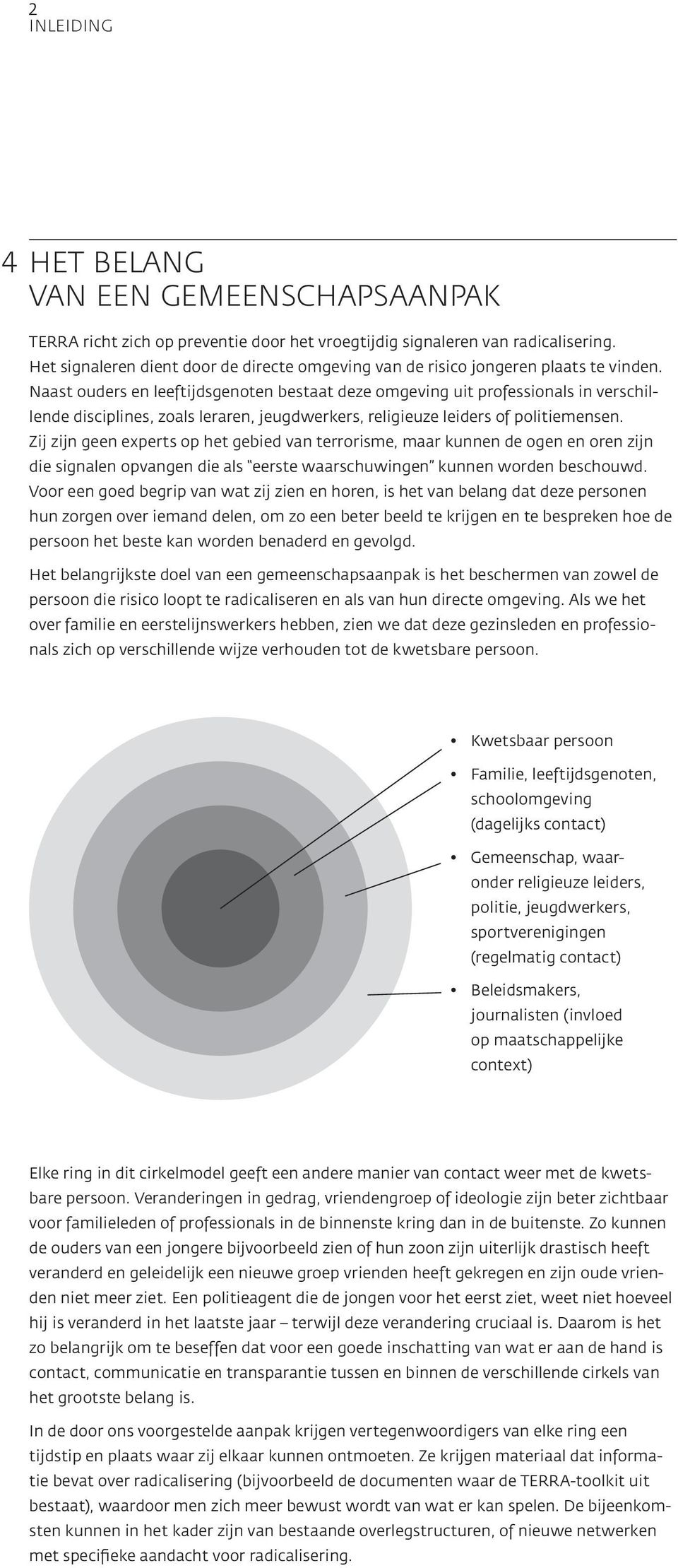 Naast ouders en leeftijdsgenoten bestaat deze omgeving uit professionals in verschillende disciplines, zoals leraren, jeugdwerkers, religieuze leiders of politiemensen.