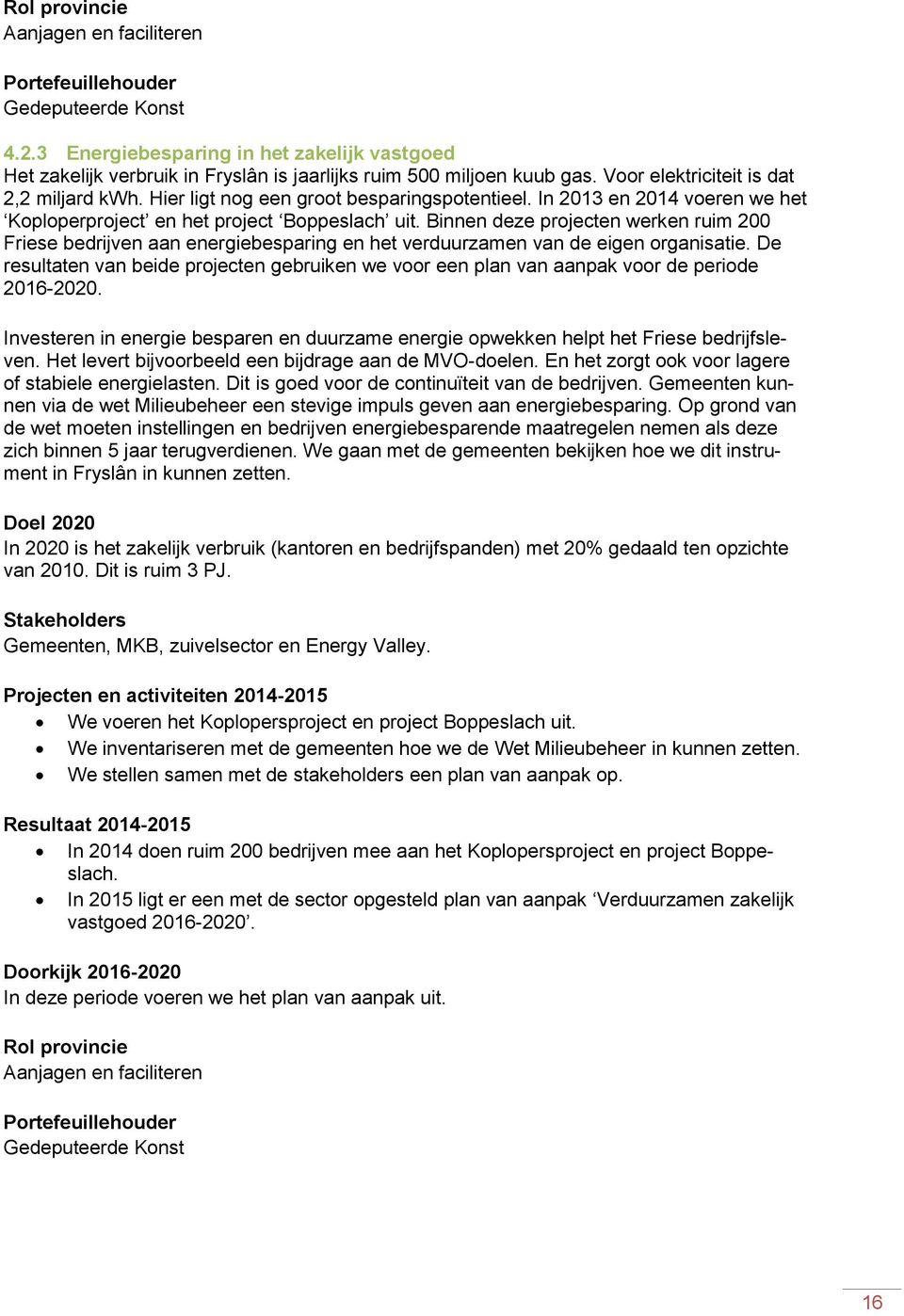 Binnen deze projecten werken ruim 200 Friese bedrijven aan energiebesparing en het verduurzamen van de eigen organisatie.