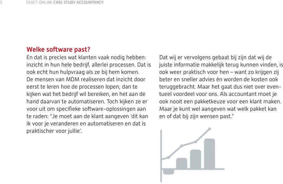 De mensen van MDM realiseren dat inzicht door eerst te leren hoe de processen lopen, dan te kijken wat het bedrijf wil bereiken, en het aan de hand daarvan te automatiseren.