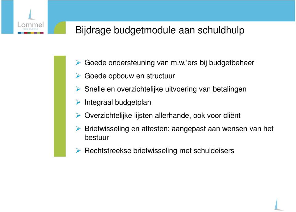 van betalingen Integraal budgetplan Overzichtelijke lijsten allerhande, ook voor