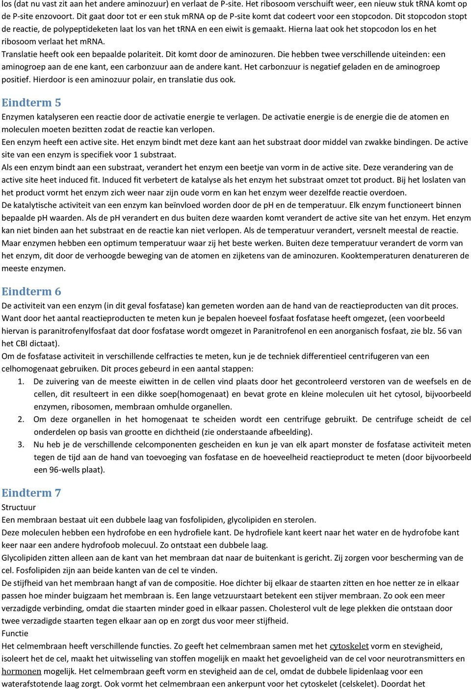 Hierna laat ook het stopcodon los en het ribosoom verlaat het mrna. Translatie heeft ook een bepaalde polariteit. Dit komt door de aminozuren.