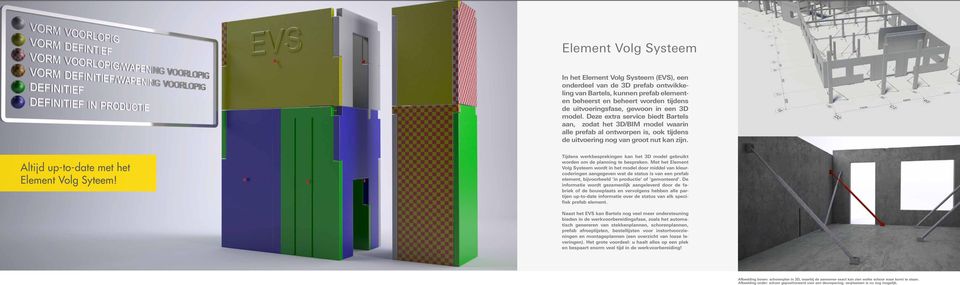 Altijd up-to-date met het Element Volg Syteem! Tijdens werkbesprekingen kan het 3D model gebruikt worden om de planning te bespreken.