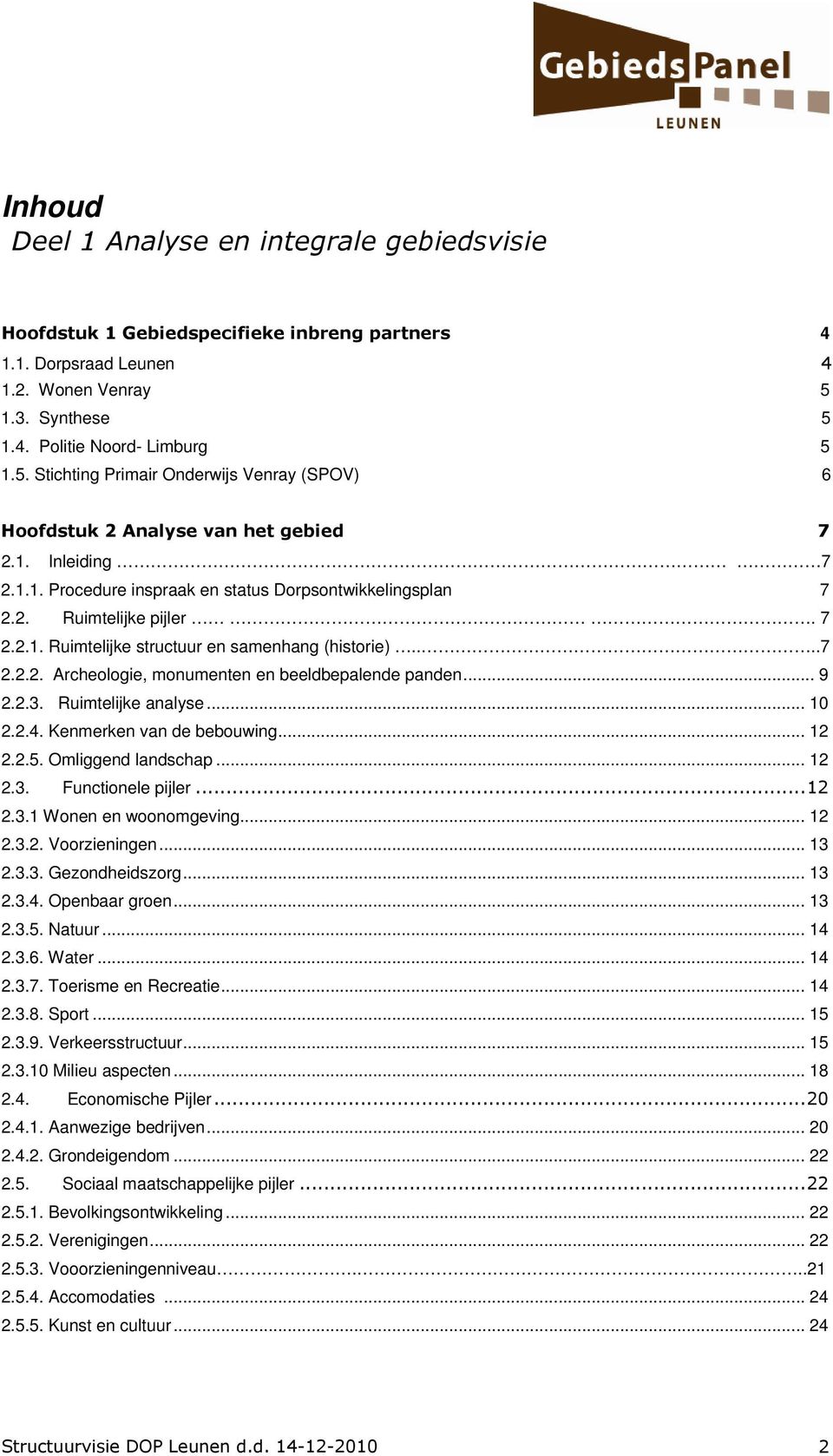 2. Ruimtelijke pijler. 7 2.2.1. Ruimtelijke structuur en samenhang (historie)....7 2.2.2. Archeologie, monumenten en beeldbepalende panden... 9 2.2.3. Ruimtelijke analyse... 10 2.2.4.