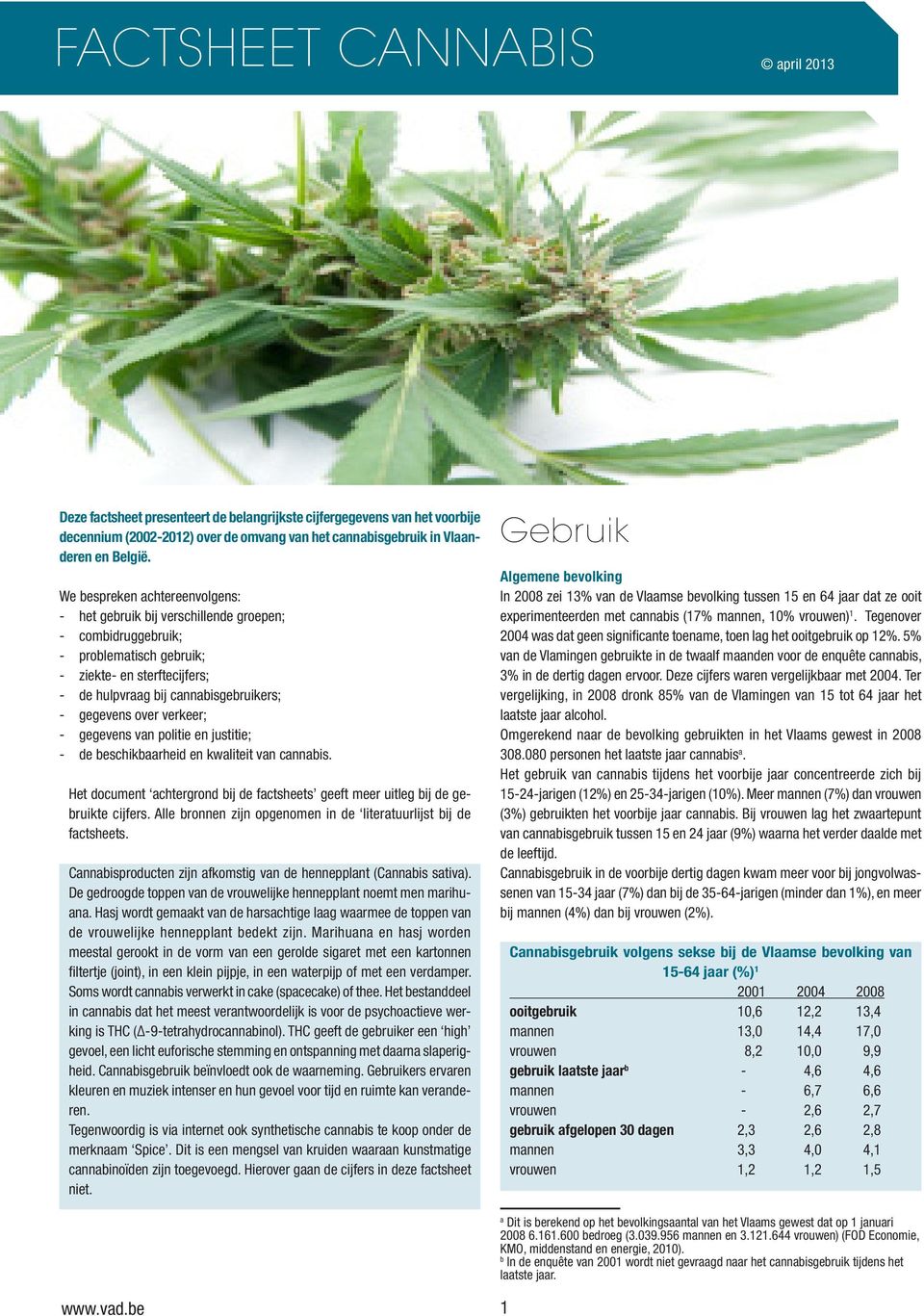 over verkeer; - gegevens van politie en justitie; - de beschikbaarheid en kwaliteit van cannabis. Het document achtergrond bij de factsheets geeft meer uitleg bij de gebruikte cijfers.