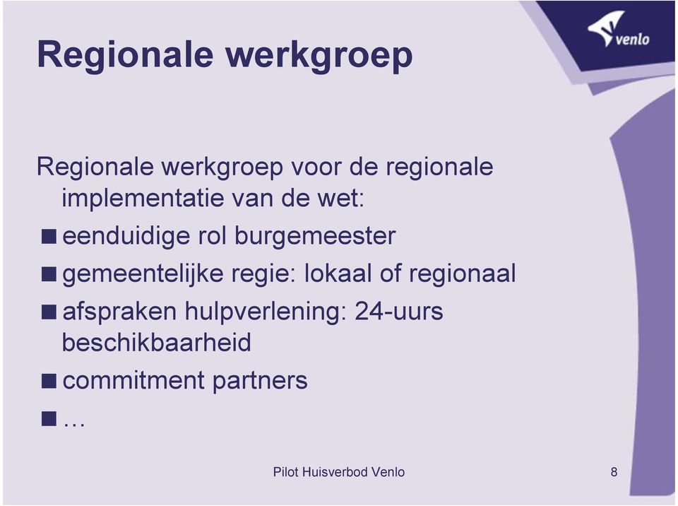 gemeentelijke regie: lokaal of regionaal afspraken