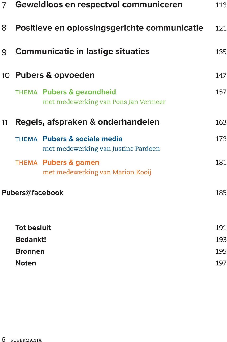 Regels, afspraken & onderhandelen 163 THEMA Pubers & sociale media 173 met medewerking van Justine Pardoen THEMA Pubers