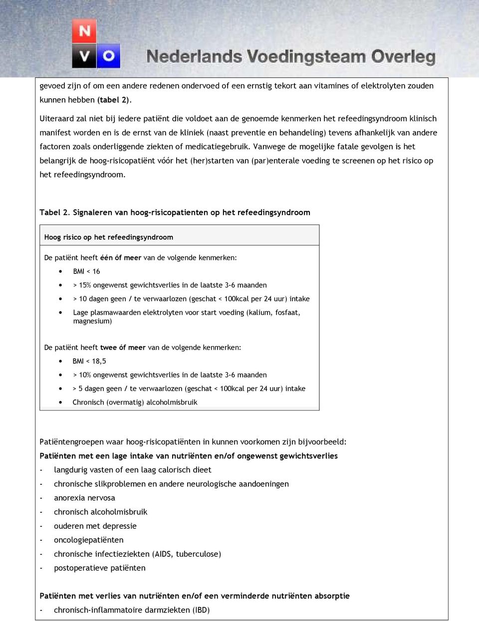 afhankelijk van andere factoren zoals onderliggende ziekten of medicatiegebruik.