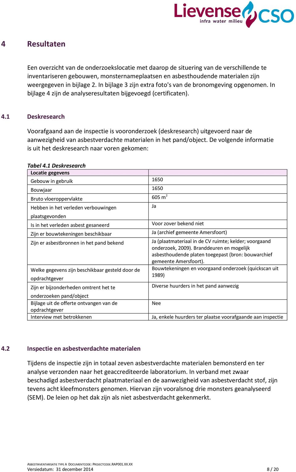 zijn de analyseresultaten bijgevoegd (certificaten). 4.