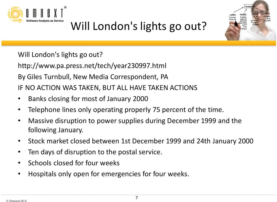 Telephone lines only operating properly 75 percent of the time.