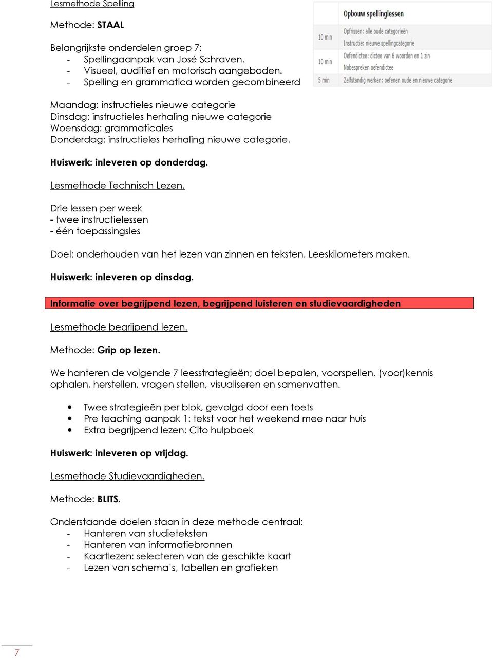 nieuwe categorie. Huiswerk: inleveren op donderdag. Lesmethode Technisch Lezen. Drie lessen per week - twee instructielessen - één toepassingsles Doel: onderhouden van het lezen van zinnen en teksten.