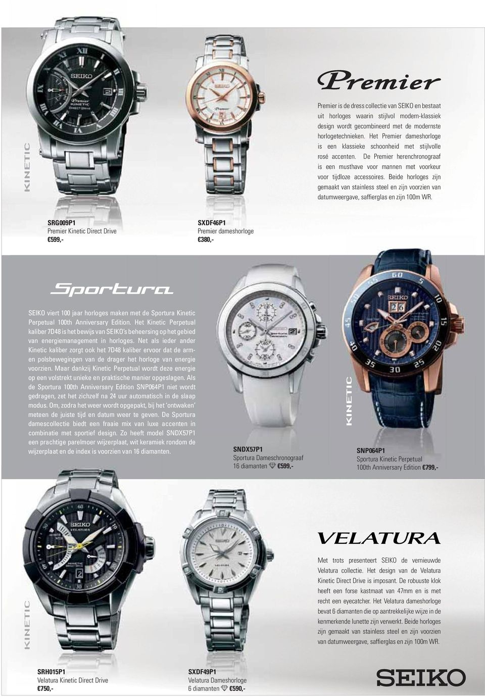 Beide horloges zijn gemaakt van stainless steel en zijn voorzien van datumweergave, saffierglas en zijn 100m WR.