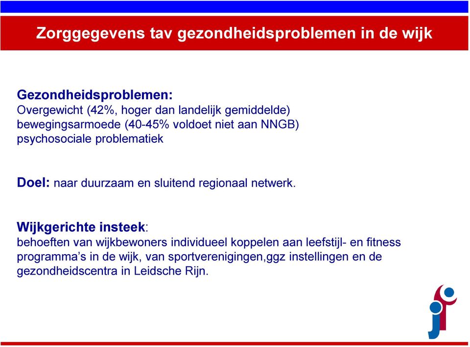 sluitend regionaal netwerk.