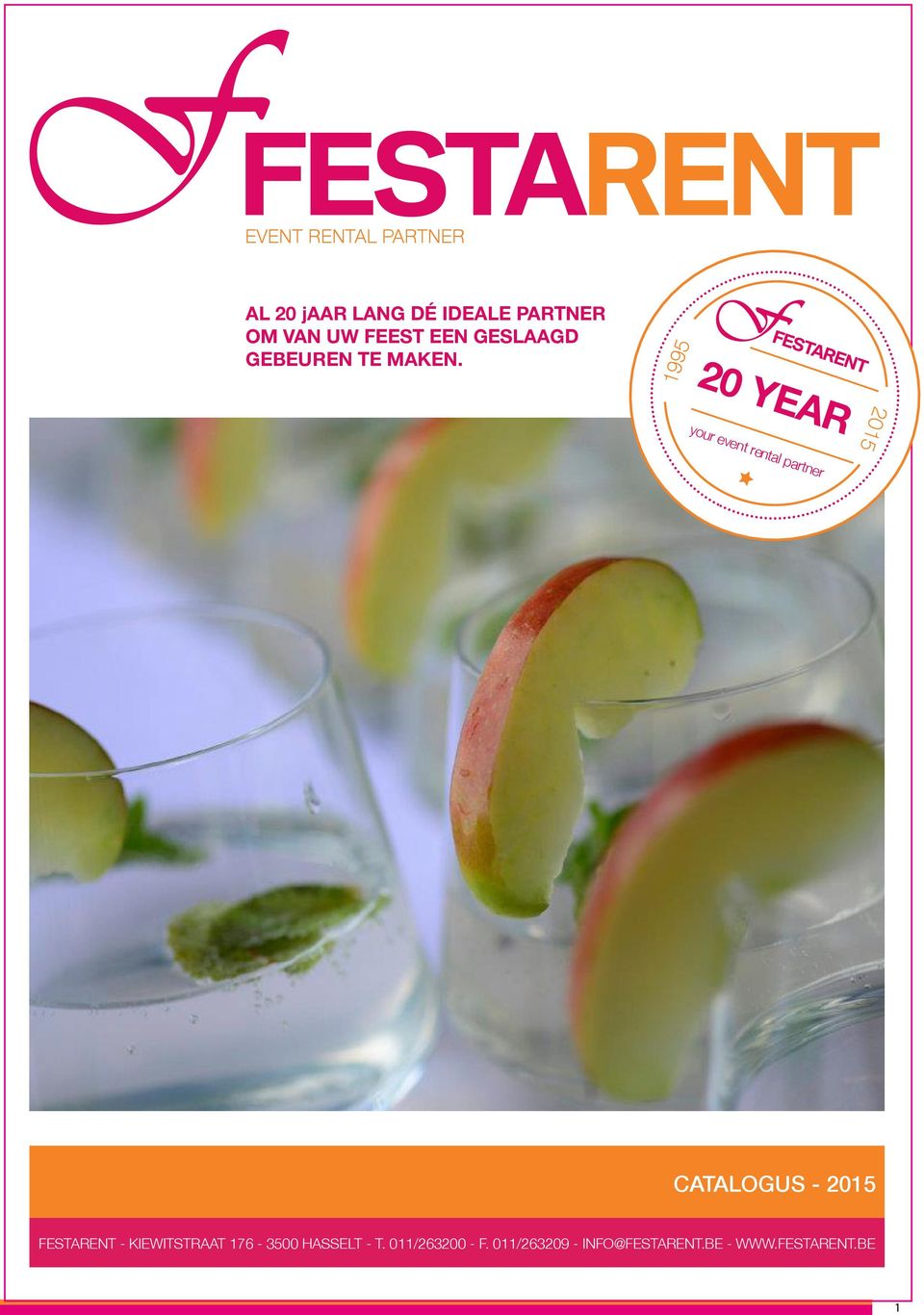 1995 2015 your event rental partner CATALOGUS - 2015 FESTARENT -