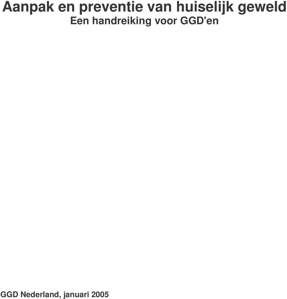 handreiking voor GGD'en