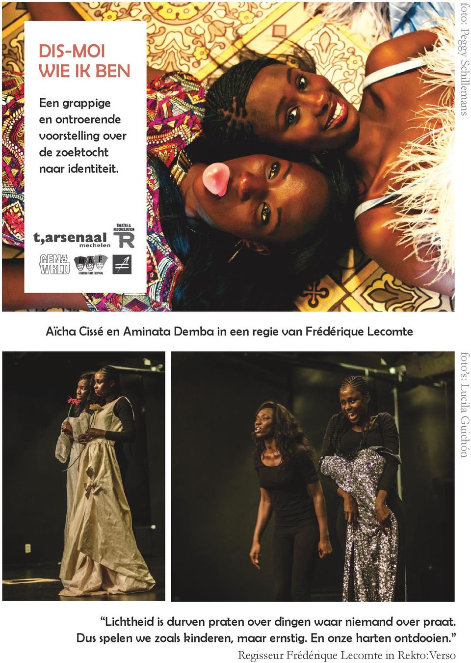 foto: Peggy Schillemans Aïcha Cissé en Aminata Demba in een regie van Frédérique Lecomte