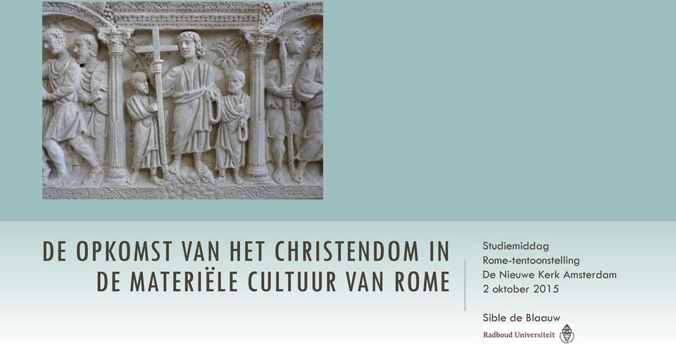 Studiemiddag Rome-tentoonstelling De