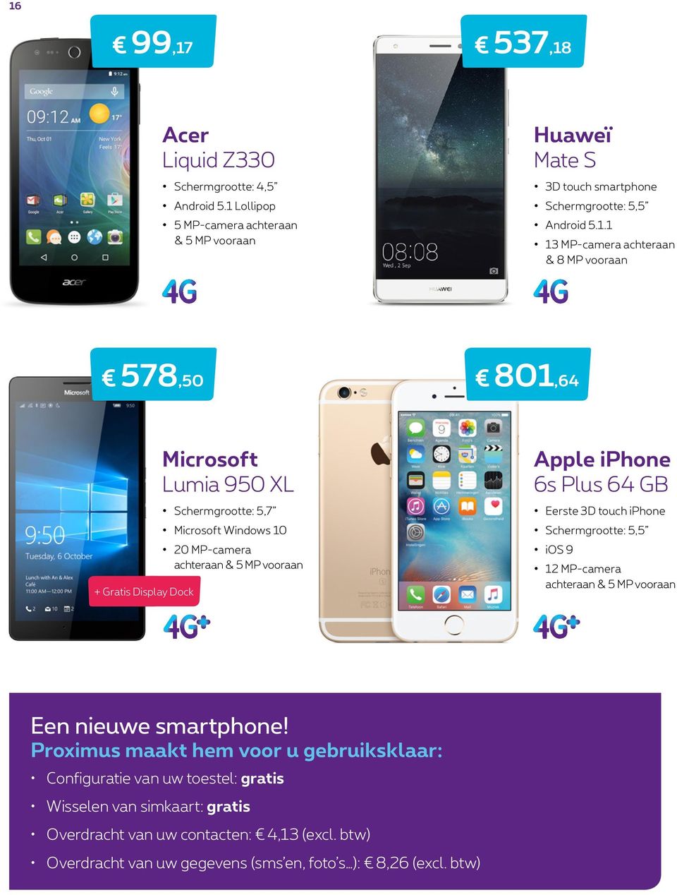 iphone 6s Plus 64 GB Eerste 3D touch iphone Schermgrootte: 5,5 ios 9 12 MP-camera achteraan & 5 MP vooraan Een nieuwe smartphone!