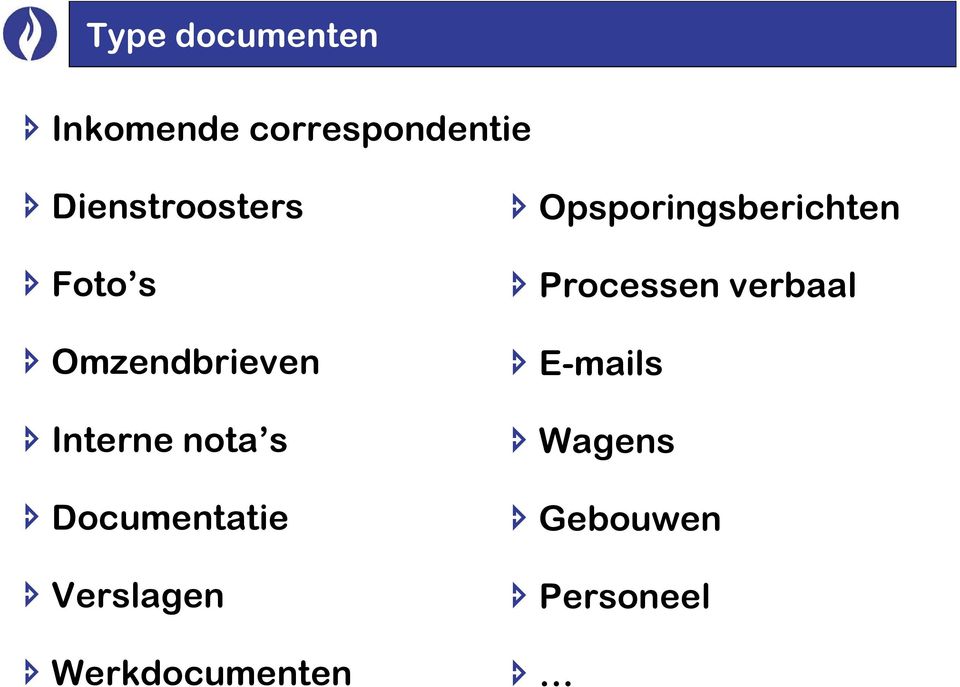 Documentatie Verslagen Werkdocumenten