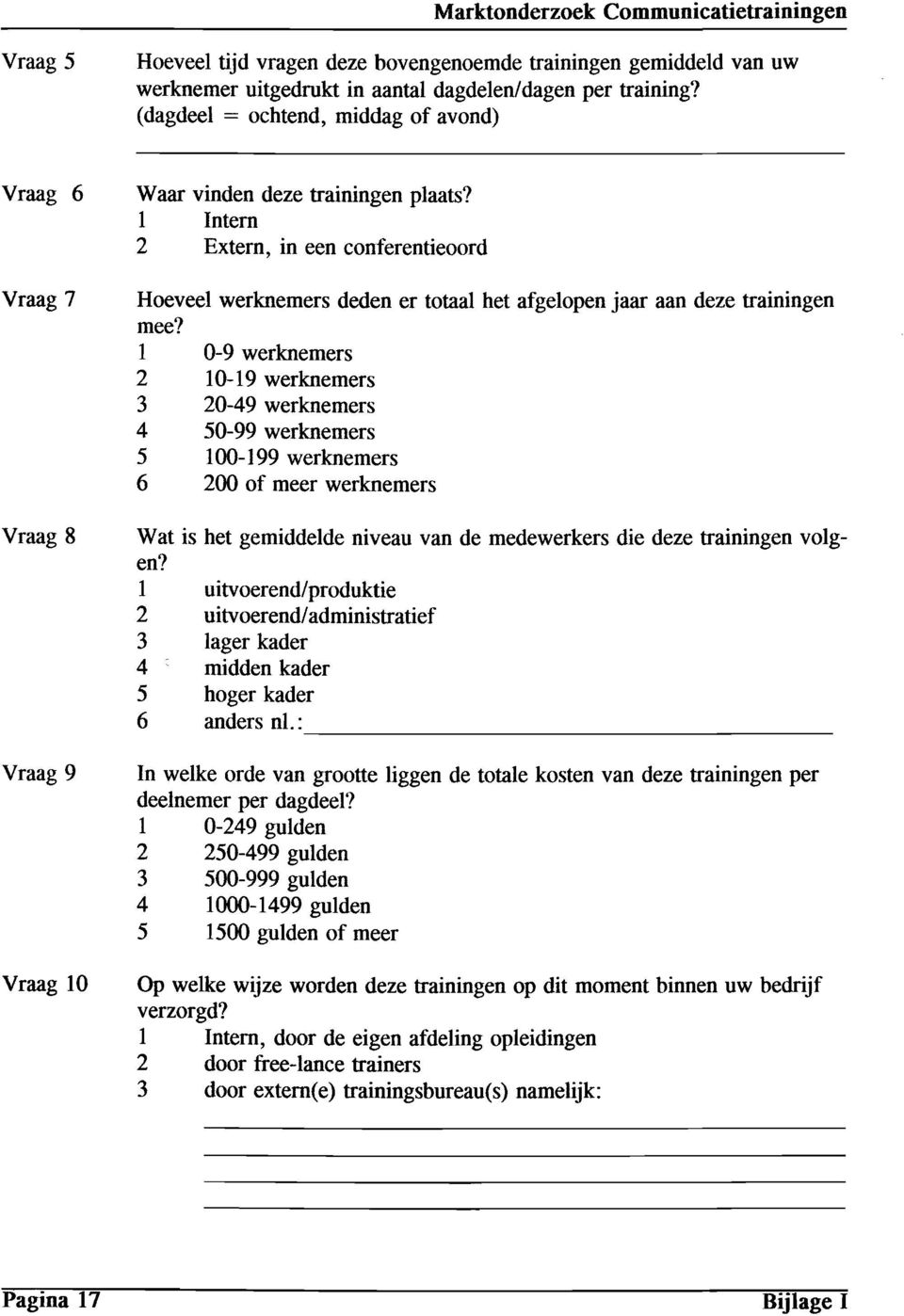 1 Intern 2 Extern, in een conferentieoord Hoeveel werknemers deden er totaal het afgelopen jaar aan deze trainingen mee?