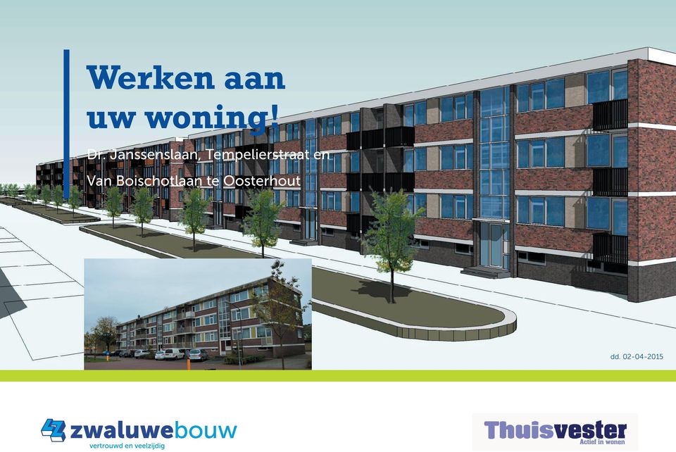 Nadruk op het individuele karakter van de woningen Ingrepen: Verticaal accentueren van de entree s, opknippen van de blokken, nieuwe hekken,